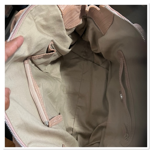 Vince Camuto Soft Pink Rose - Textured Leather Tote Bag Sz XL - Picture 10 of 14